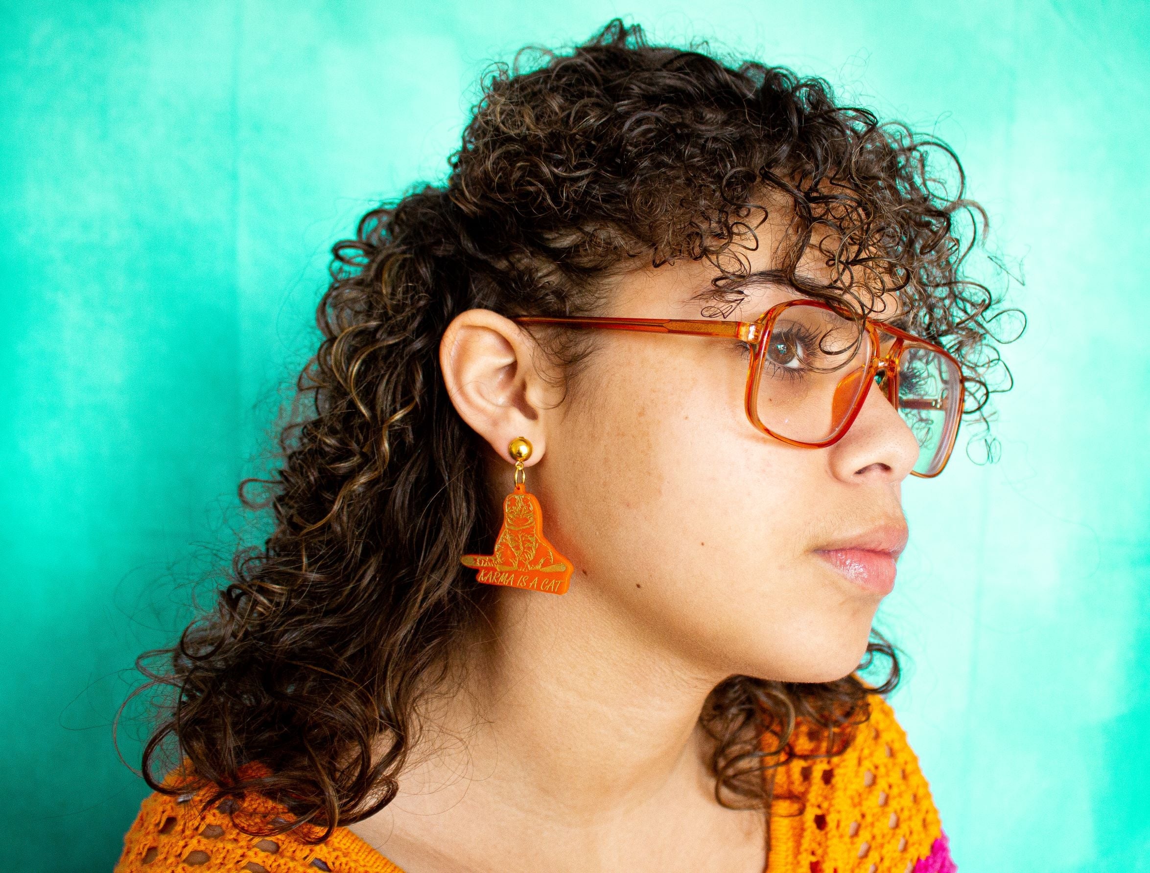 Karma is a Cat Earrings