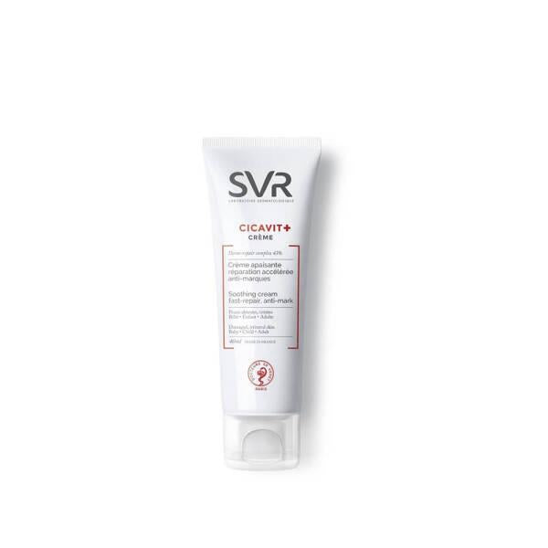 SVR Cicavit+ Creme: Intensive Redness Relief & Skin Repair Cream | Hypoallergenic, Fragrance-Free for Sensitive, Damaged Skin (1.35 fl oz)