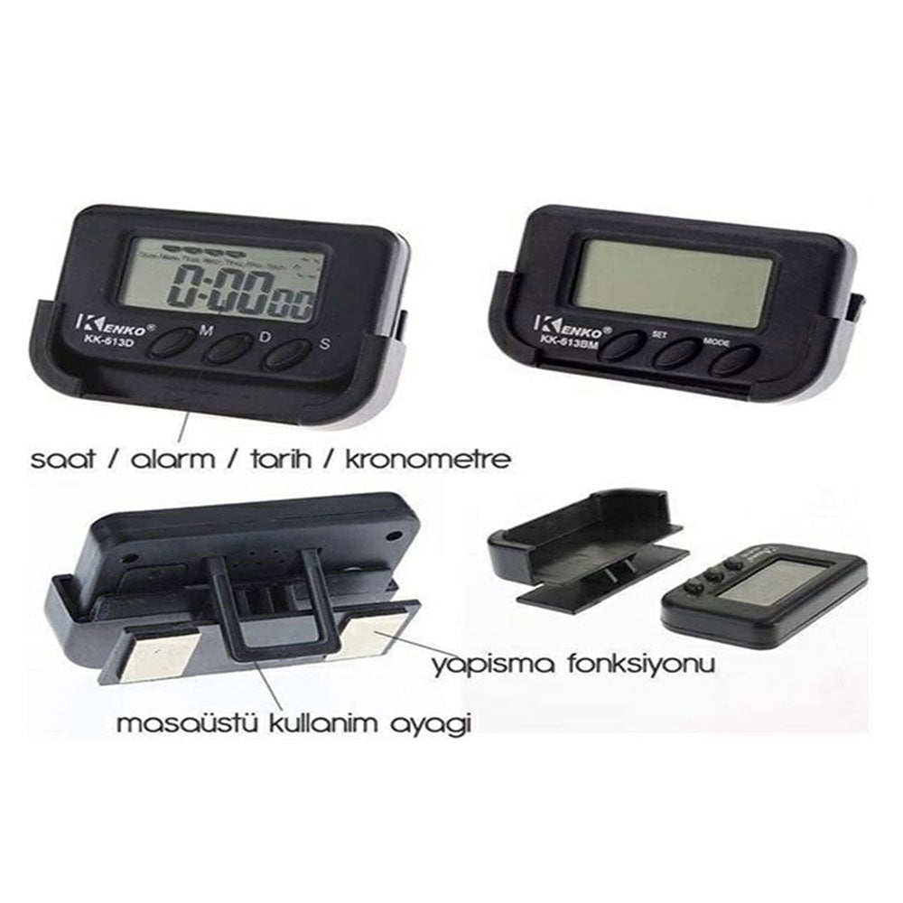 Kenko KK-613D Digital Timer and Desktop Clock with Alarm