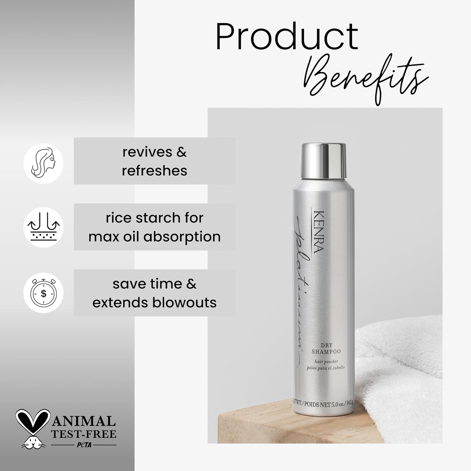 Kenra Platinum Dry Shampoo Waterless Hair Care 5 oz