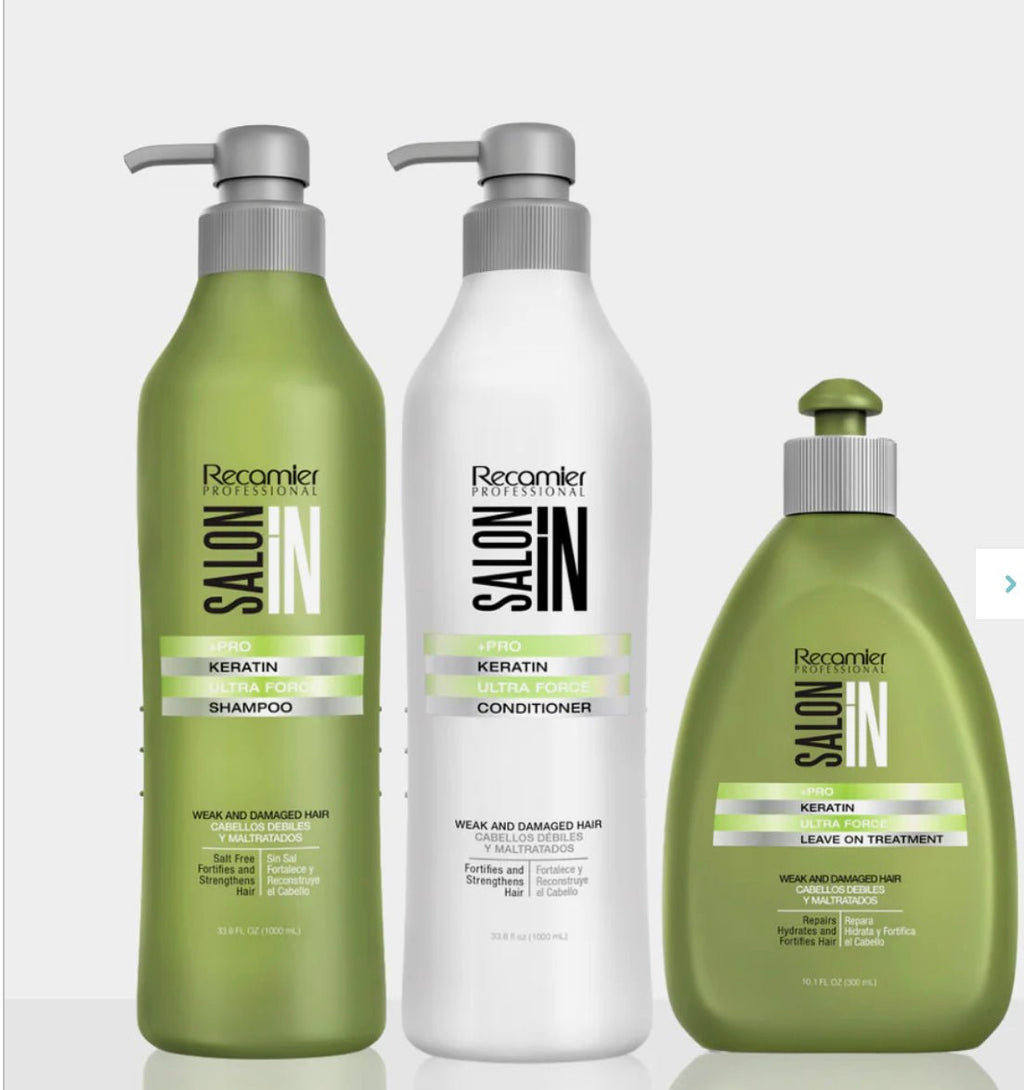 VIP Extensions Keratin Ultra Force 3-Piece Set - Shampoo, Conditioner & Leave-On Treatment