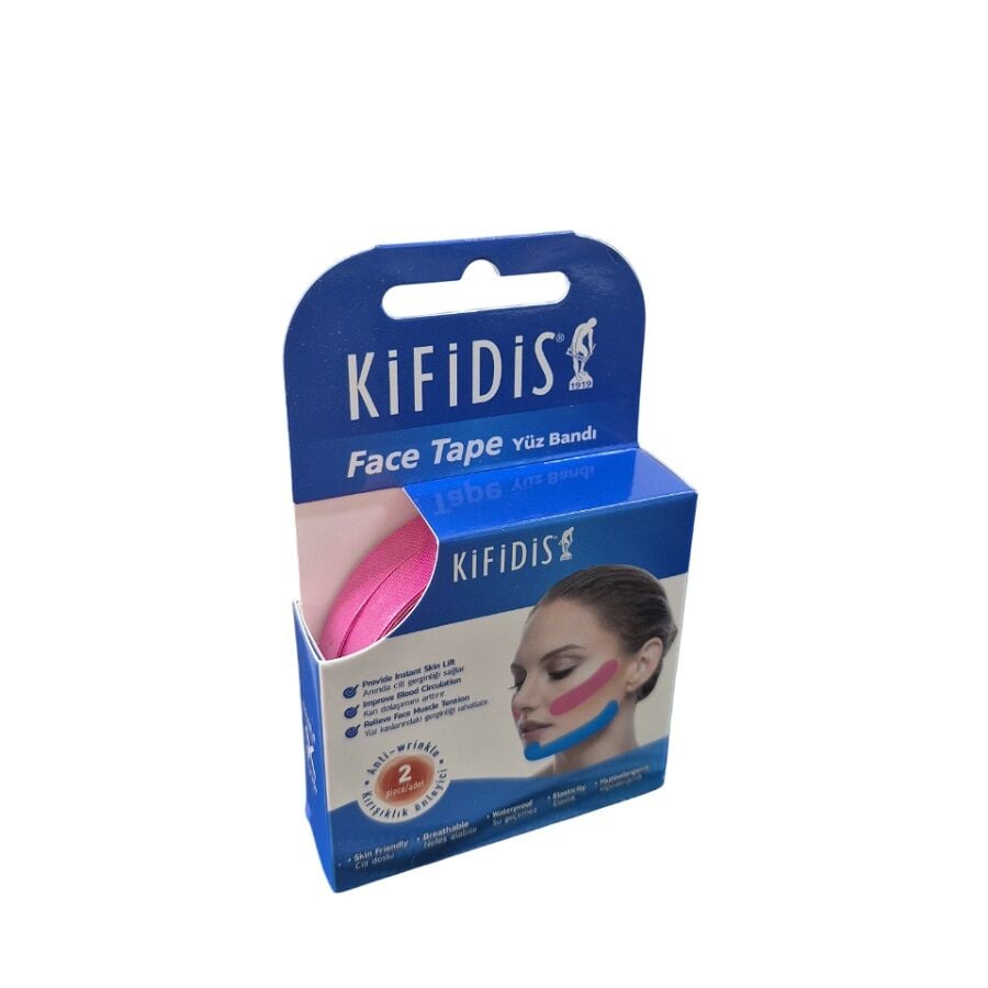 Kifidis Face Lifting Tape Pink 1cm x 5m 2-Pack