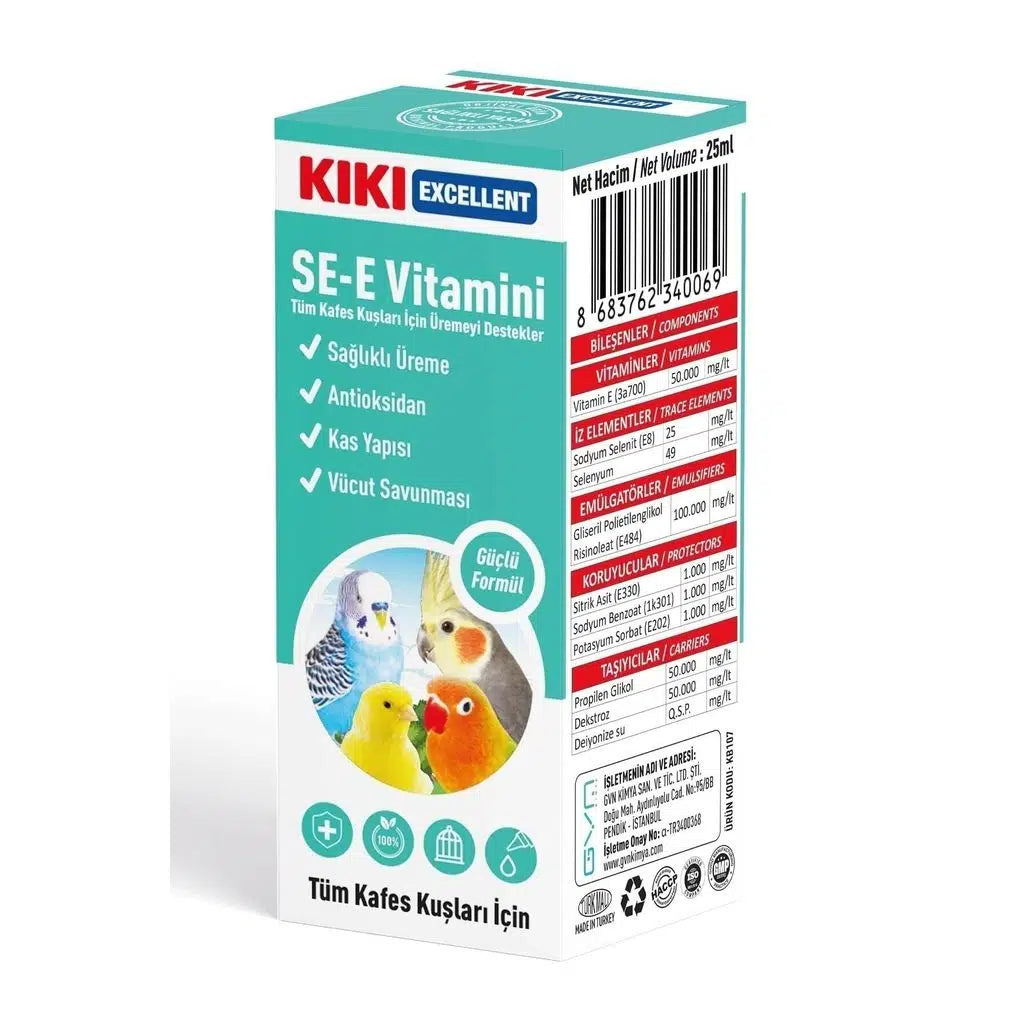 Kiki Excellent SE-E Vitamin for Cage Birds 25 ml