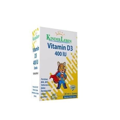 Kinderleben Vitamin D3 400IU Liquid Support Drops 20ml