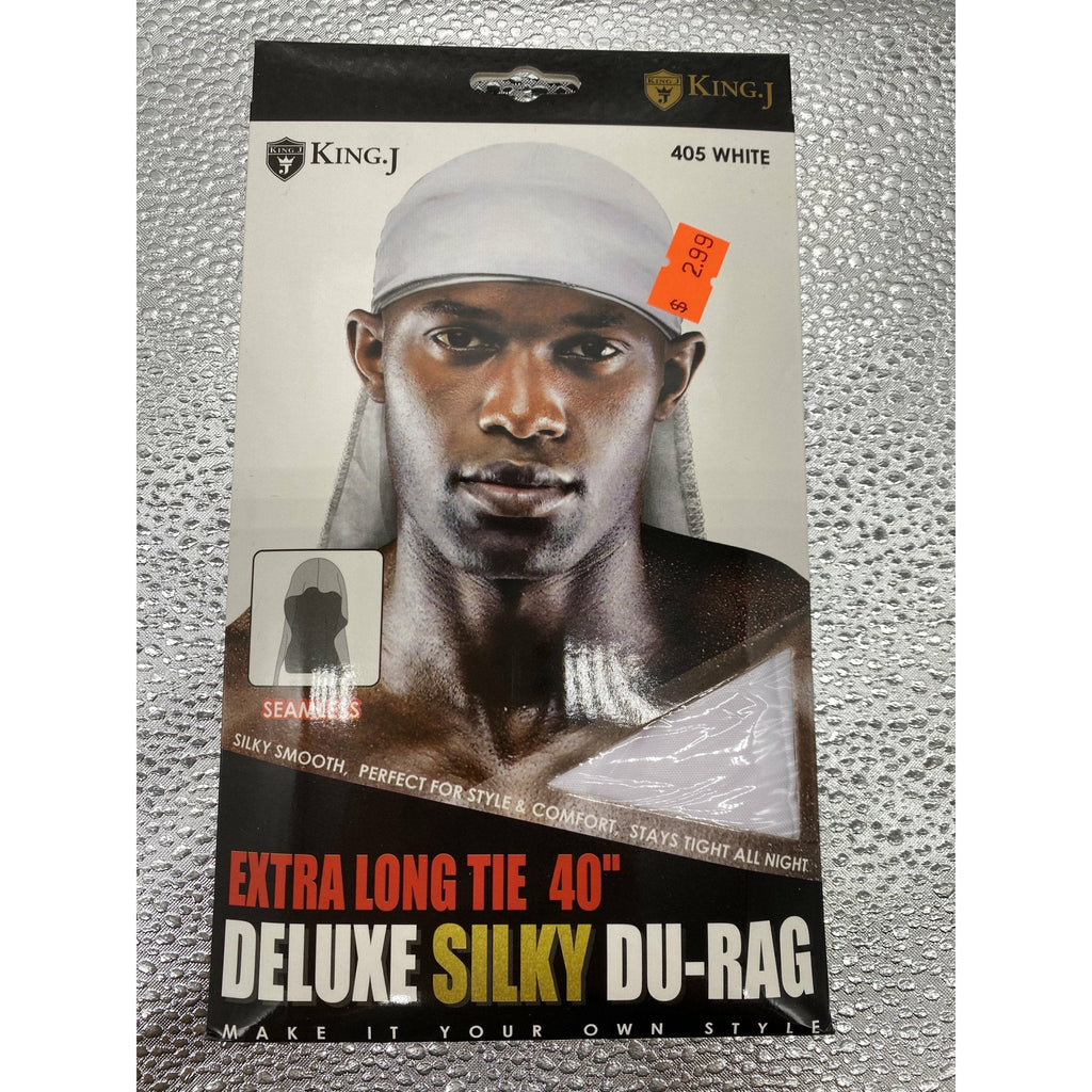 King J Extra Long Tie 40" Deluxe Silky Du-Rag
