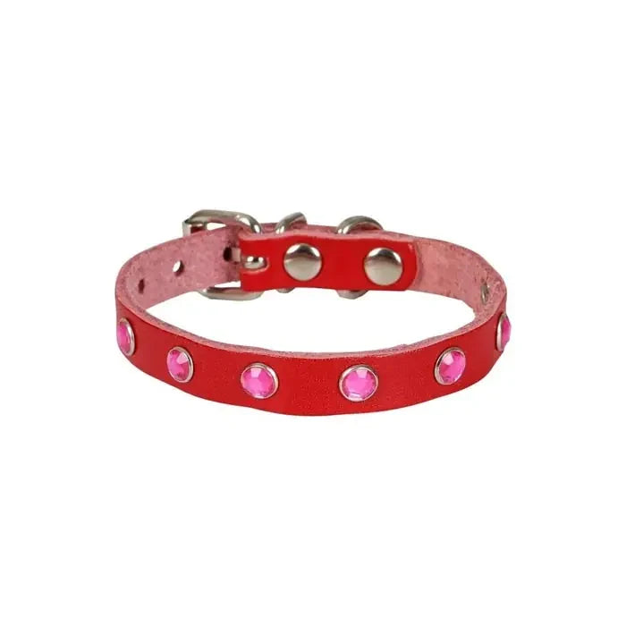 Cattie Studded Leather Cat Collar Stylish Pet Accessory 20-23cm