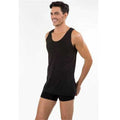 Kom Henry Men's Black Cotton Tank Top Undershirt 2-Pack