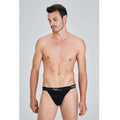 Kom Kevin Black Tanga Underwear for Seamless Comfort