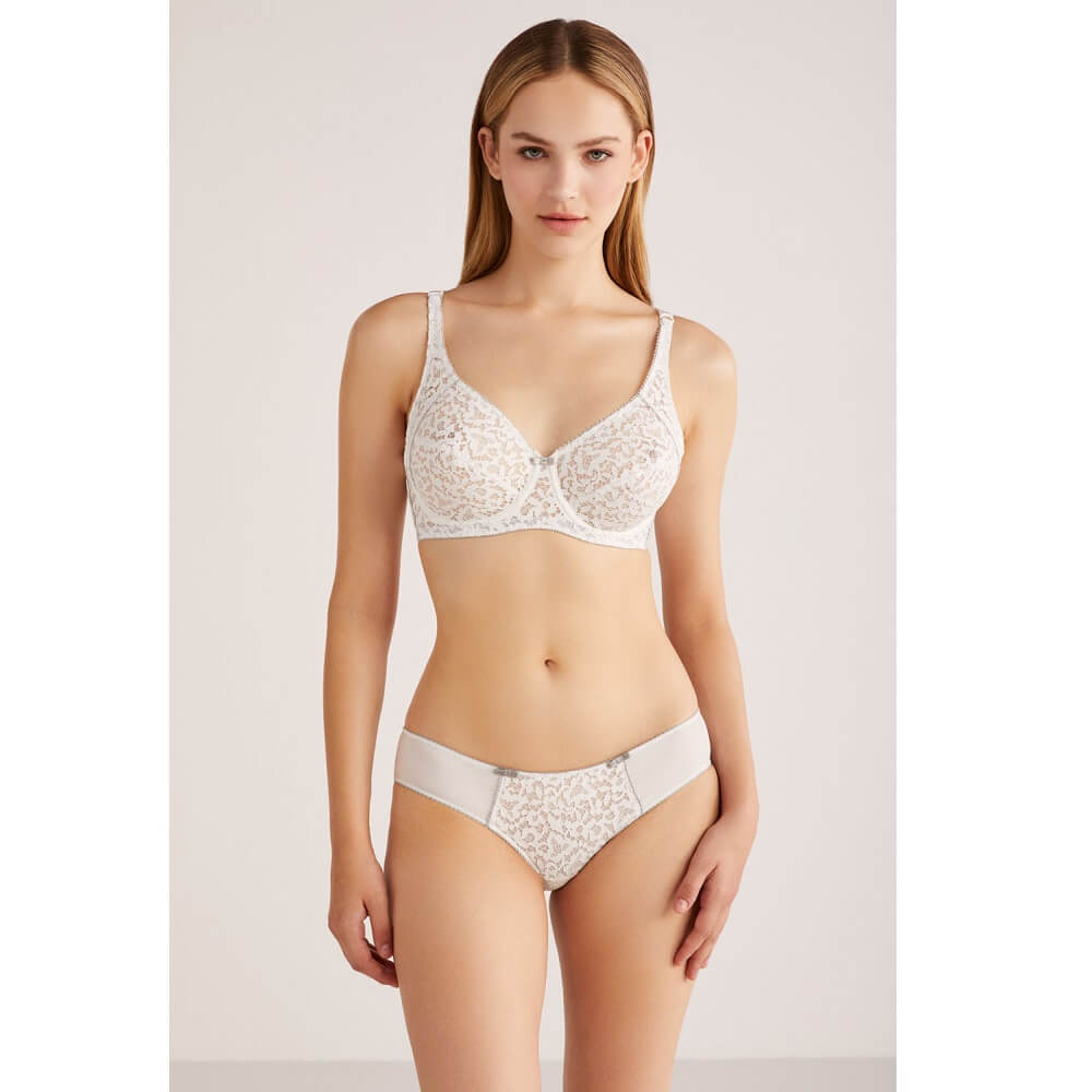 Kom Vintage Bikini Briefs Classic Comfort Underwear Ecru