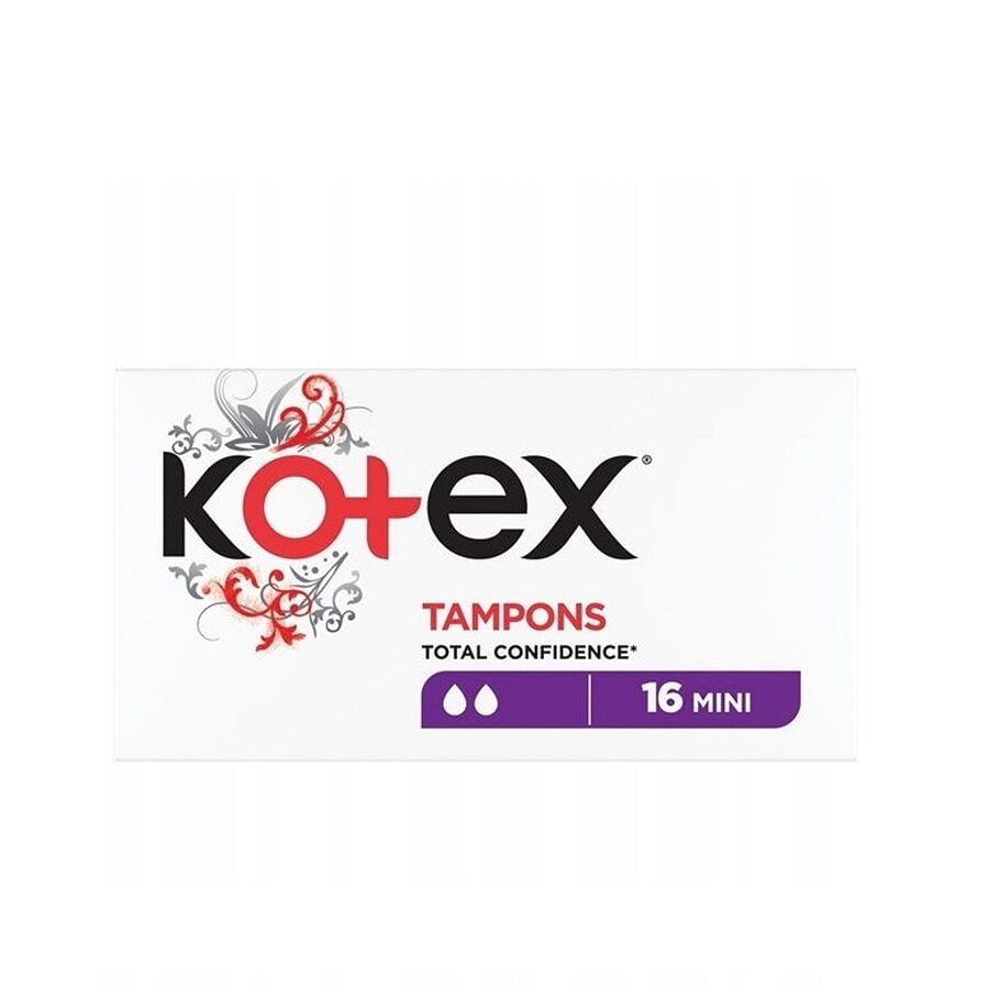 Kotex Tampon Mini Total Confidence Leak Protection 16 Count