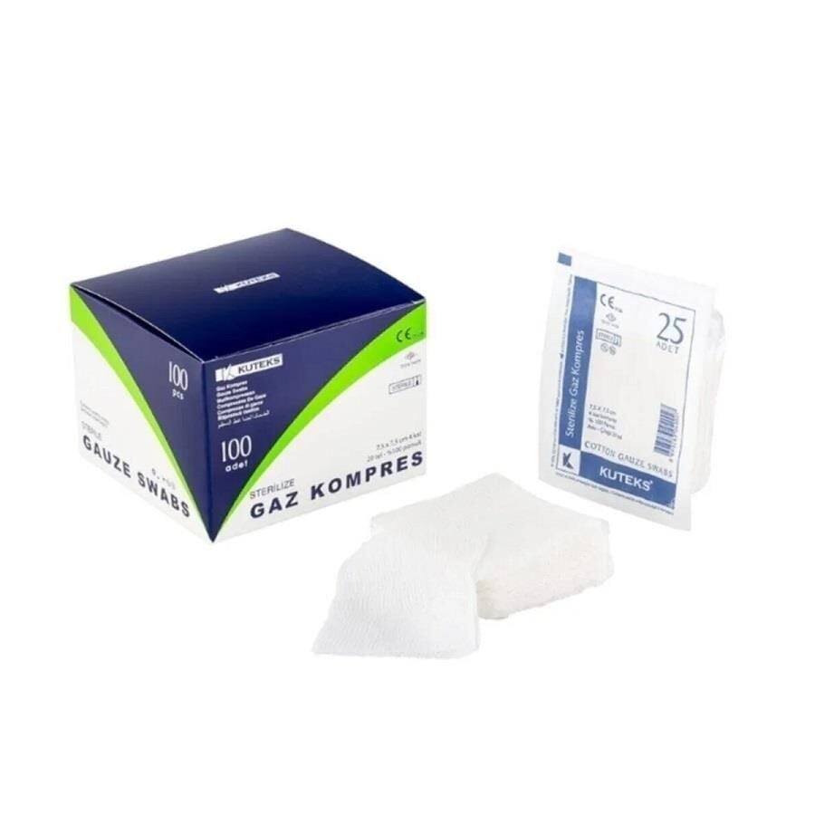 Kuteks Sterile Gauze Compress for Wound Care 100 Count