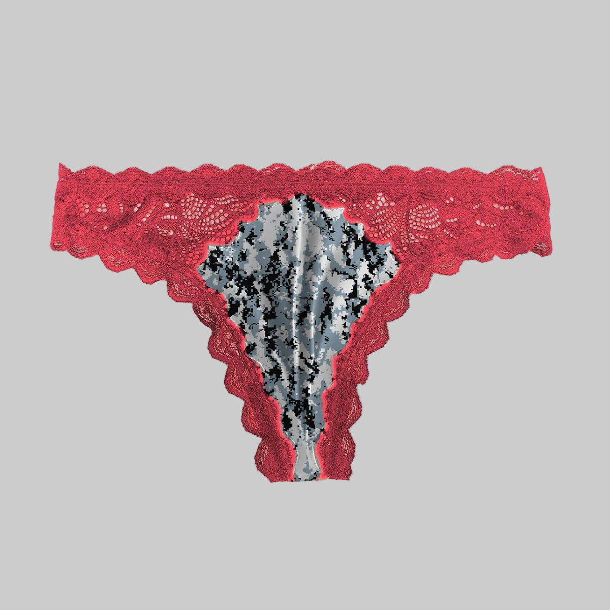 Women's Camo Lace Thong - Envision Red Hunting Underwear - Wilderness Dreams