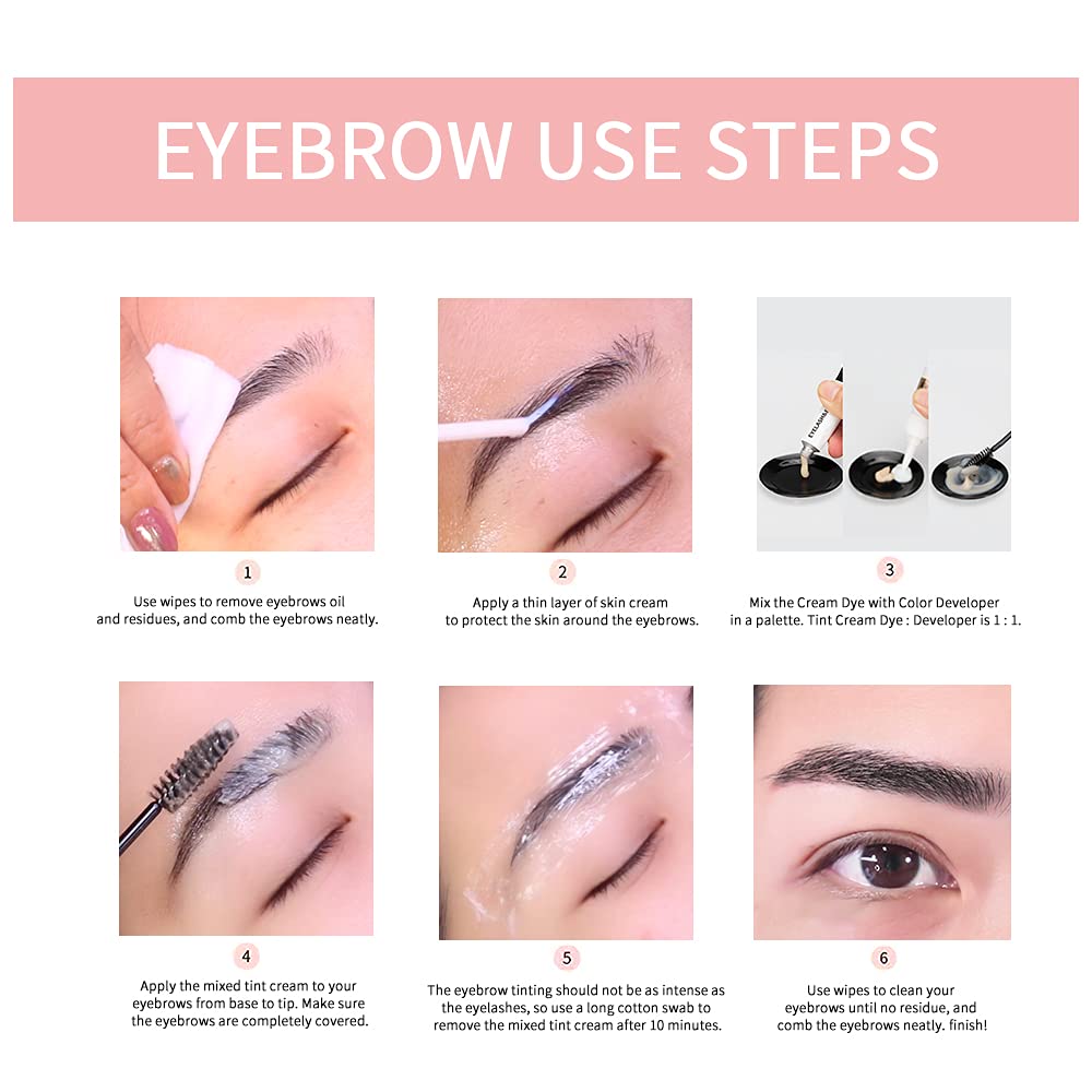 Lash & Brow Tint Kit, Professional Semi-Permanent 2-IN-1
