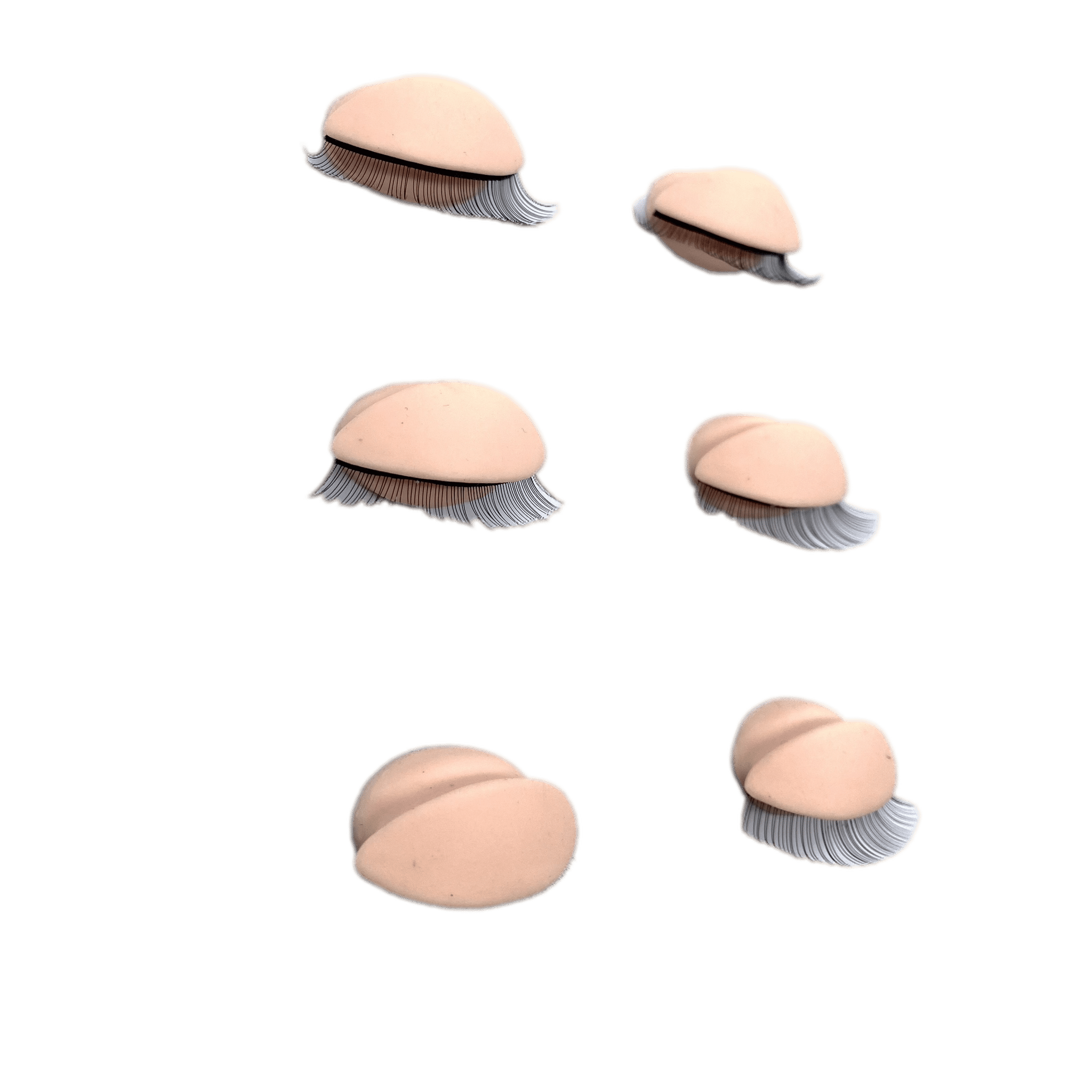 VIP Lashes Training Head Eyes Replacement, Set of 3 Pairs