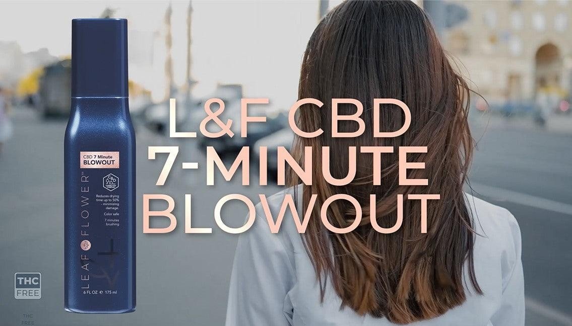 Leaf & Flower CBD 7 Minute Blowout Blow Dry Spray, 6 oz