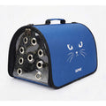 Lepus Fly Bag Cat Pattern Pet Carrier Blue 25x40x25 cm