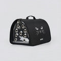 Lepus Fly Bag Cat Pattern Pet Carrier Black 25x40x25 cm
