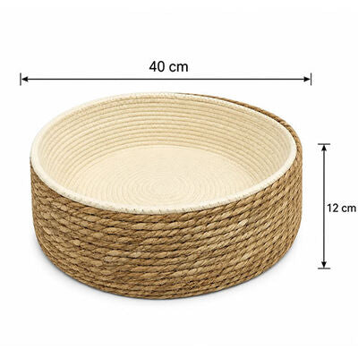 Lepus Wicker Scratching Bed for Small Dogs & Cats 40x12 cm
