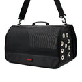 Lepus Mesh Pet Carrier Bag Breathable Travel Tote Black 28x45x28 cm