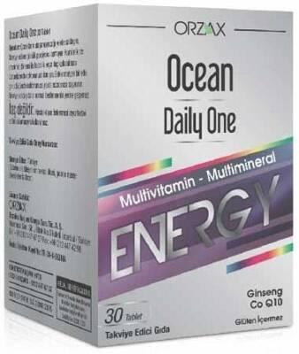 Orzax Ocean Daily One Energy: with Multivitamin & Mineral, Gluten-Free, Natural Energy - 30 Tablets