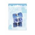 M-Pets Glam Blue Plaid Bow Hair Clip for Cats & Dogs