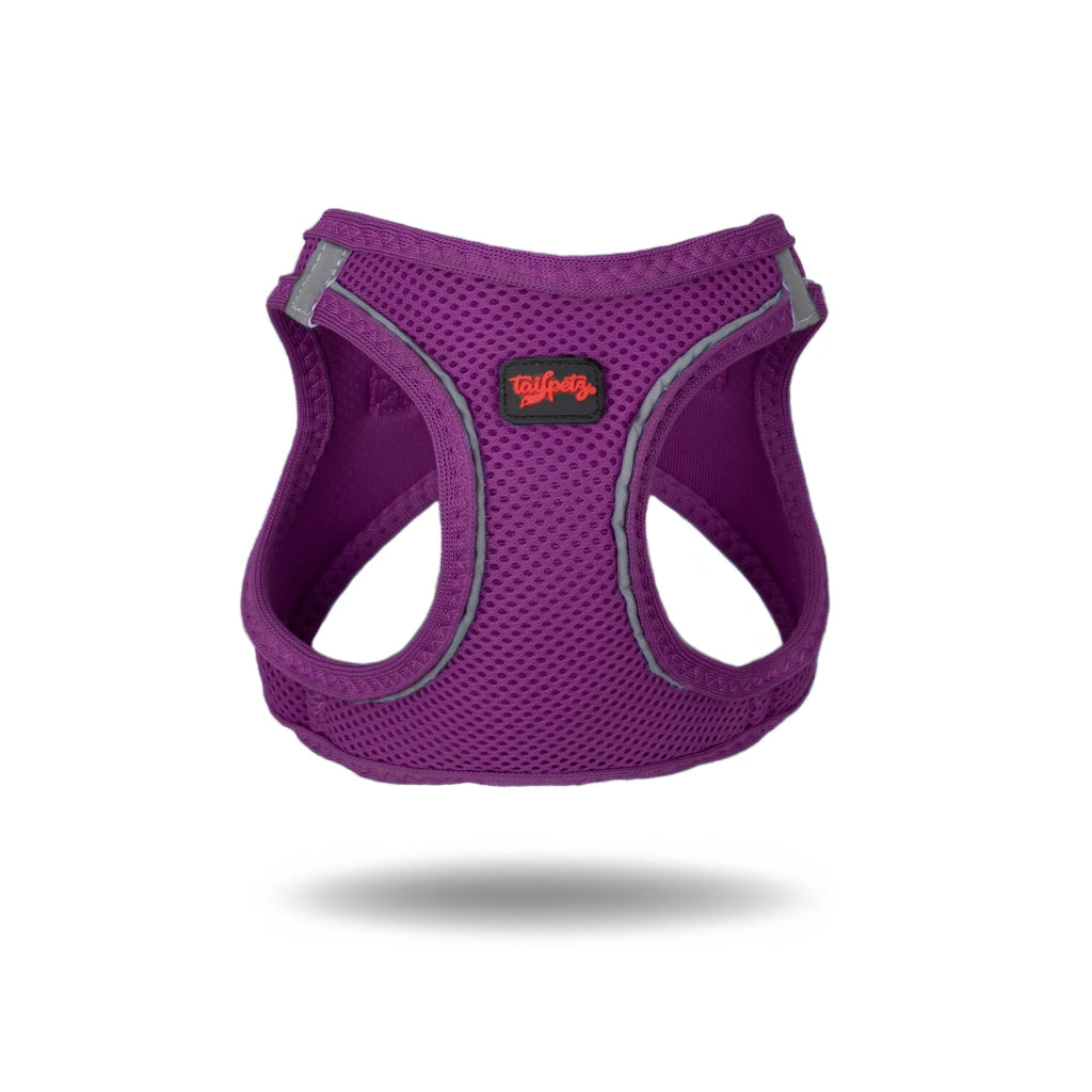 Tailpetz Air-Mesh Small Breed Dog Harness Purple XS 32-36cm