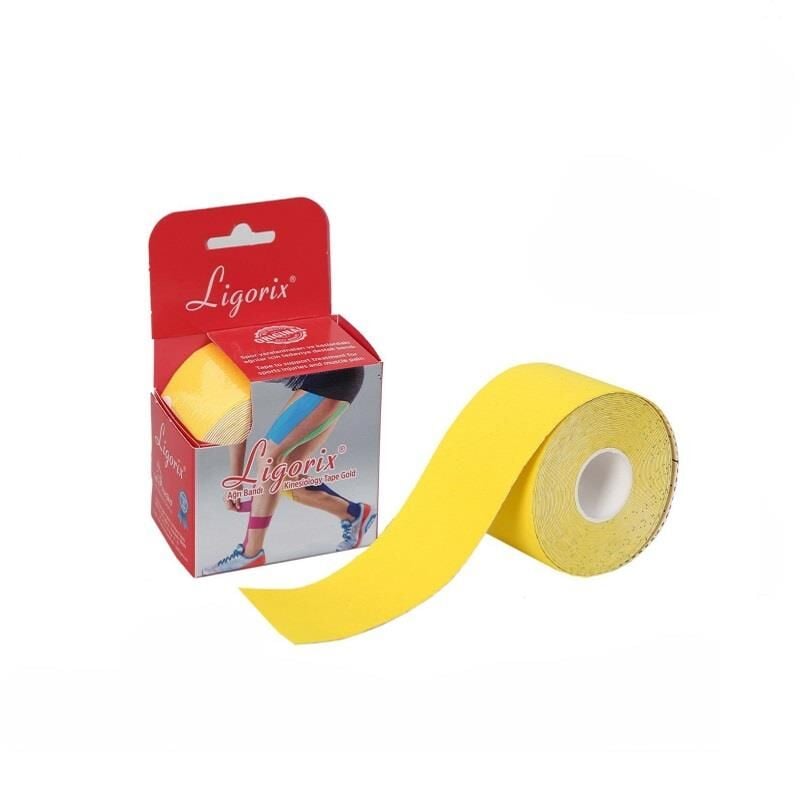 Ligorix Kinesio Tape Elastic Muscle Support Band Yellow 5cm x 5m