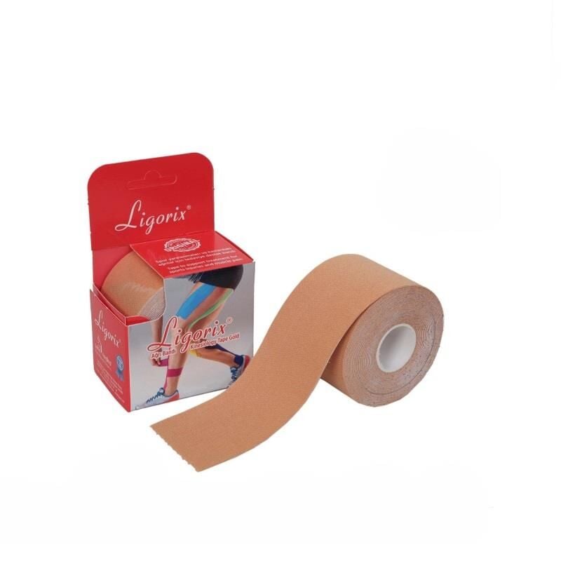 Ligorix Kinesio Tape Elastic Muscle Support Band 5cm x 5m Tan