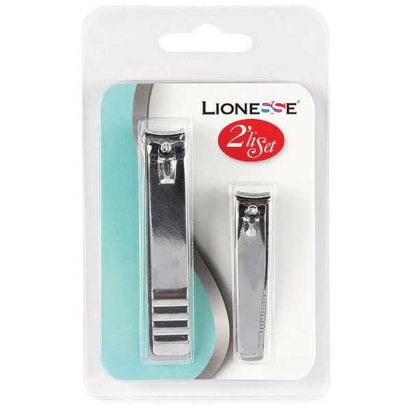 Lionesse 5106 Nail Clipper Set for Clean Grooming 2-Piece