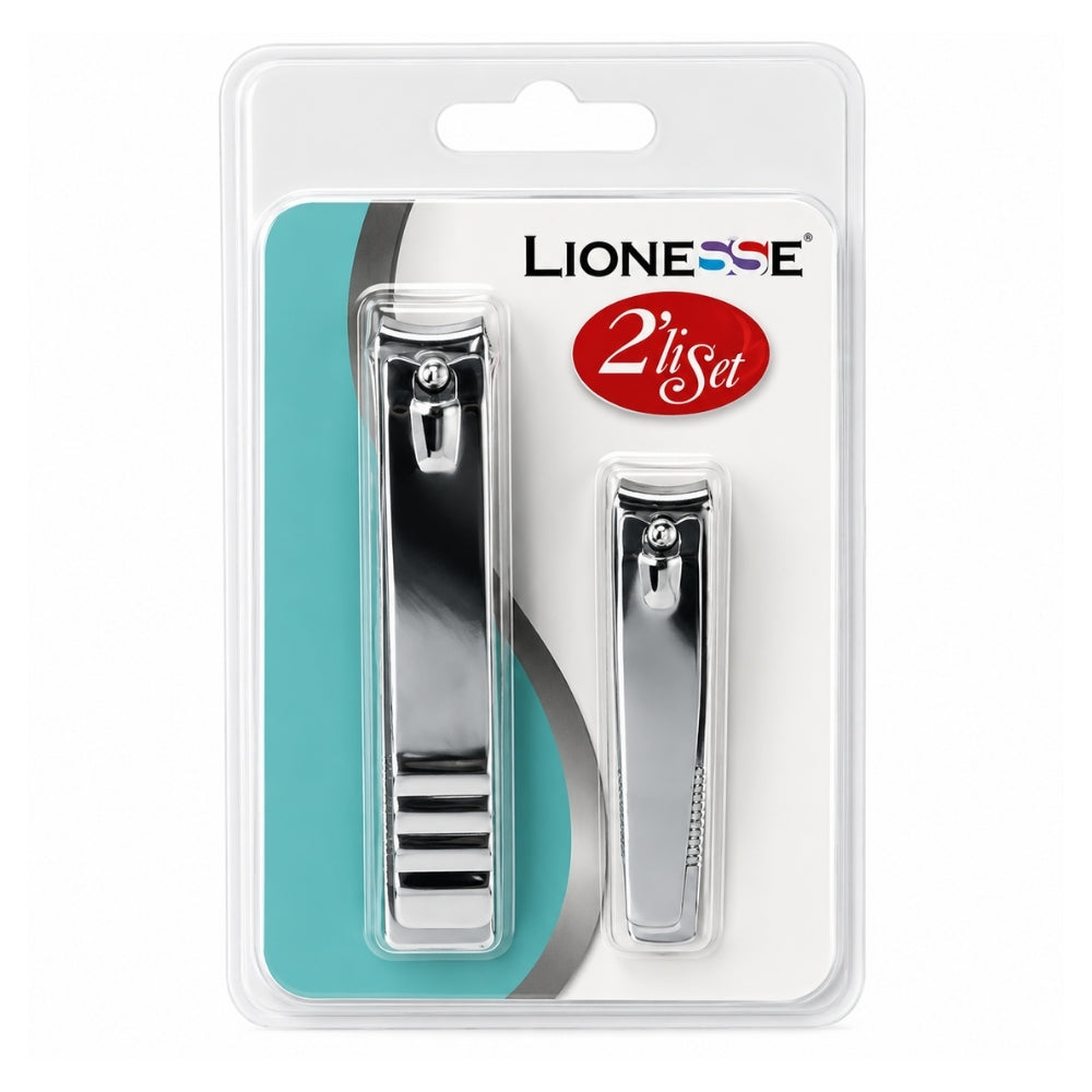 Lionesse 5106 Nail Clipper Set for Clean Grooming 2-Piece