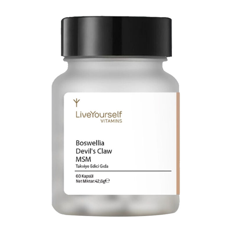 LiveYourself Boswellia & MSM Herbal Supplement 60 Capsules