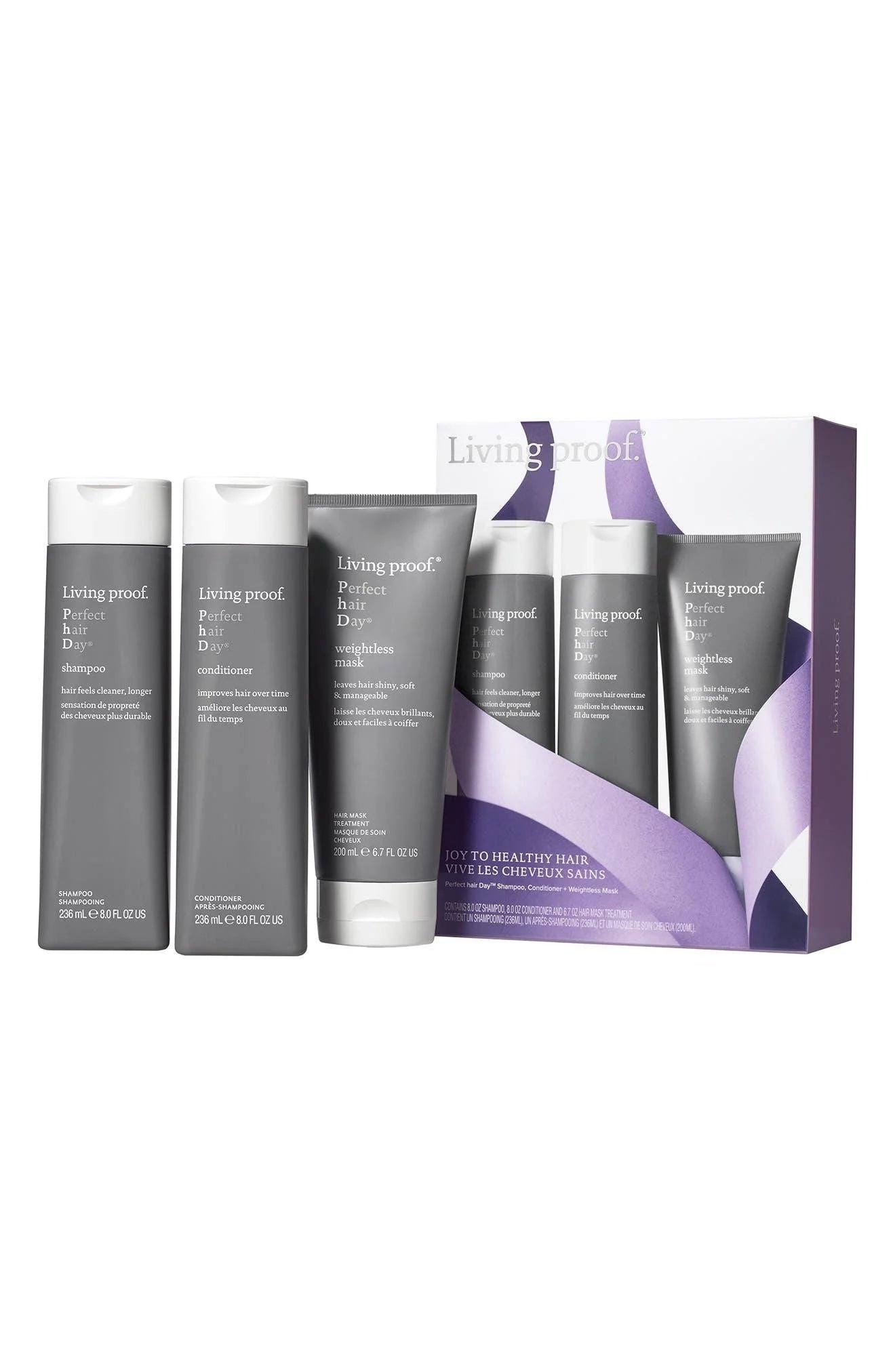 Living Proof Perfect Hair Day Shampoo, Conditioner & Weightless Mask Set