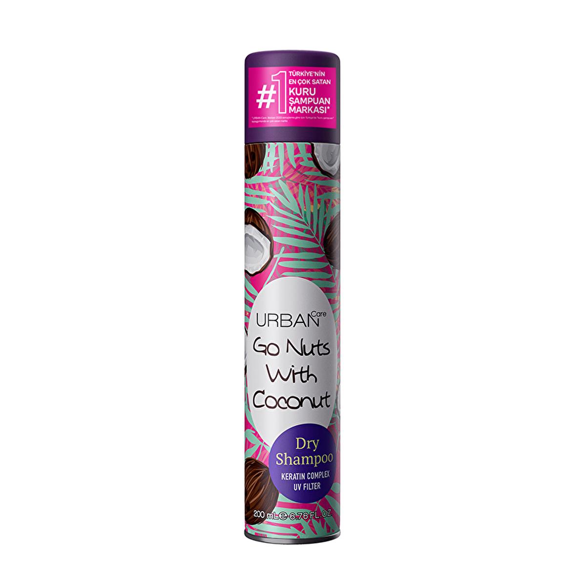 Urban Care Go Nuts Coconut Dry Shampoo: Volumizing Oil Absorbing Hair Refresher Spray for Quick, Clean Hair & Volume Boost - 6.76 fl oz