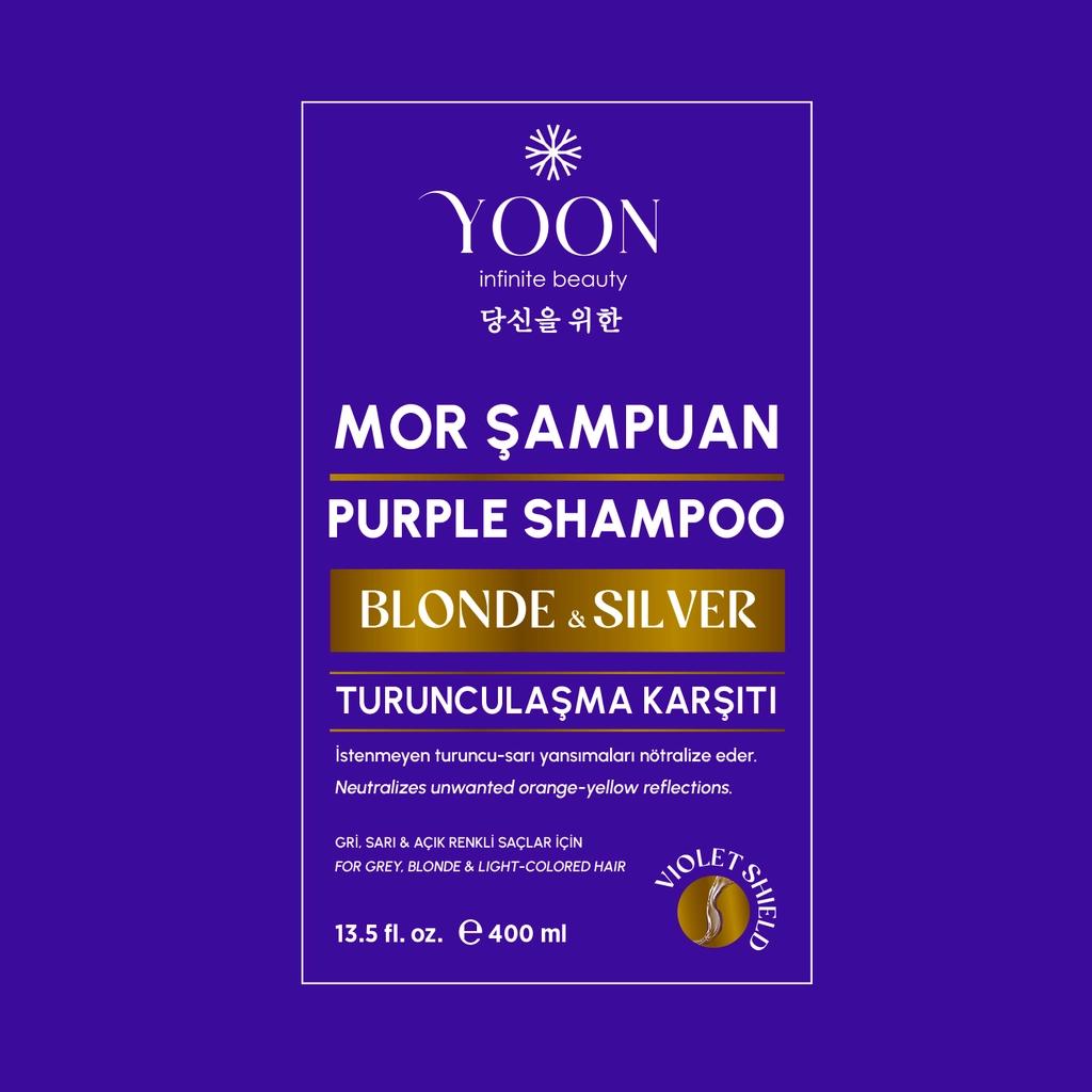 Yoon Anti-Brassiness Purple Shampoo for Blonde Hair 400 ml