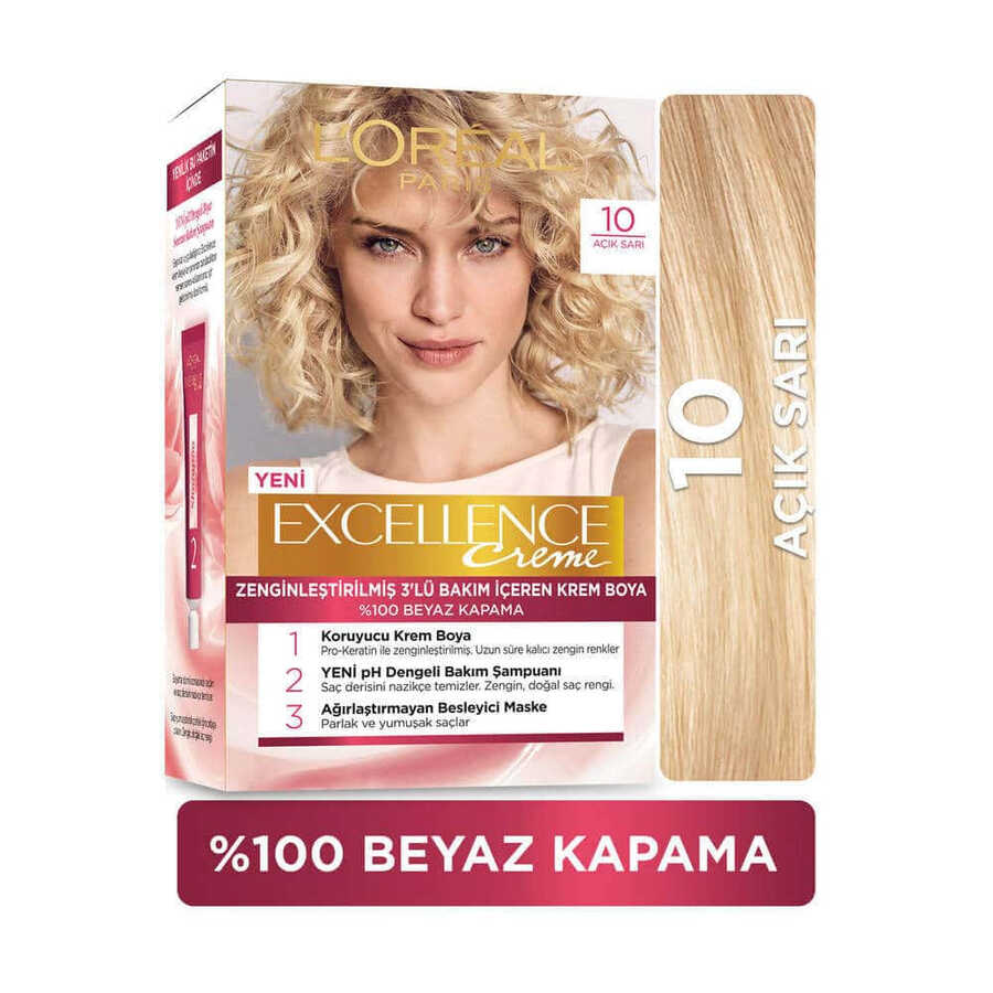 L'Oreal Paris Excellence Creme Hair Color 10 Light Blonde