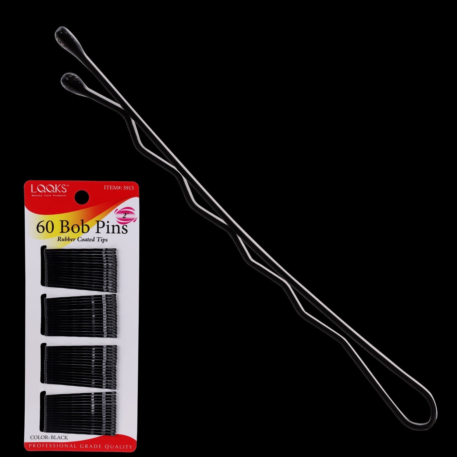 LQQKS 60 Bobby Pins Black