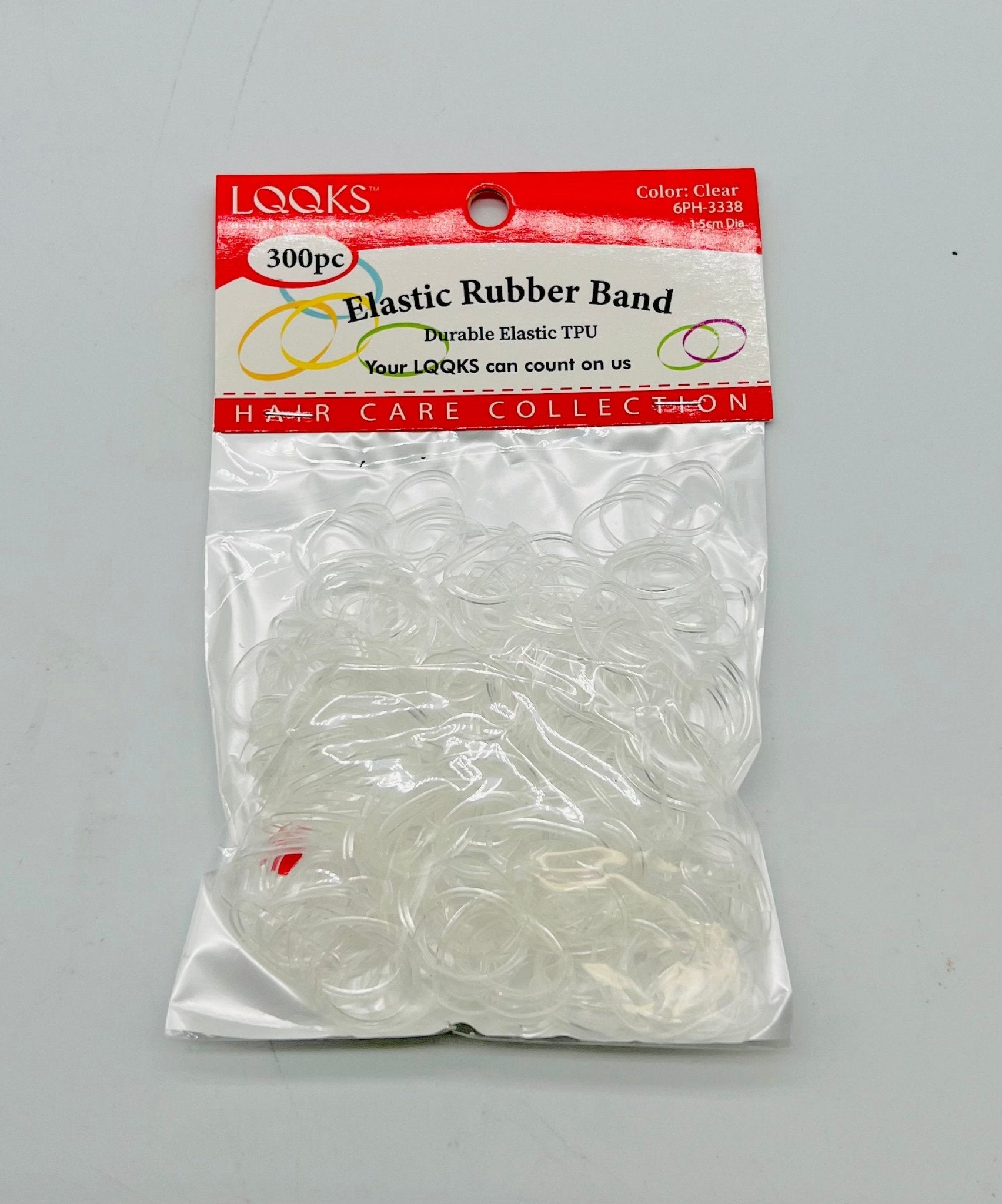 LQQKS Elastic Rubber Bands 300 pcs - Clear