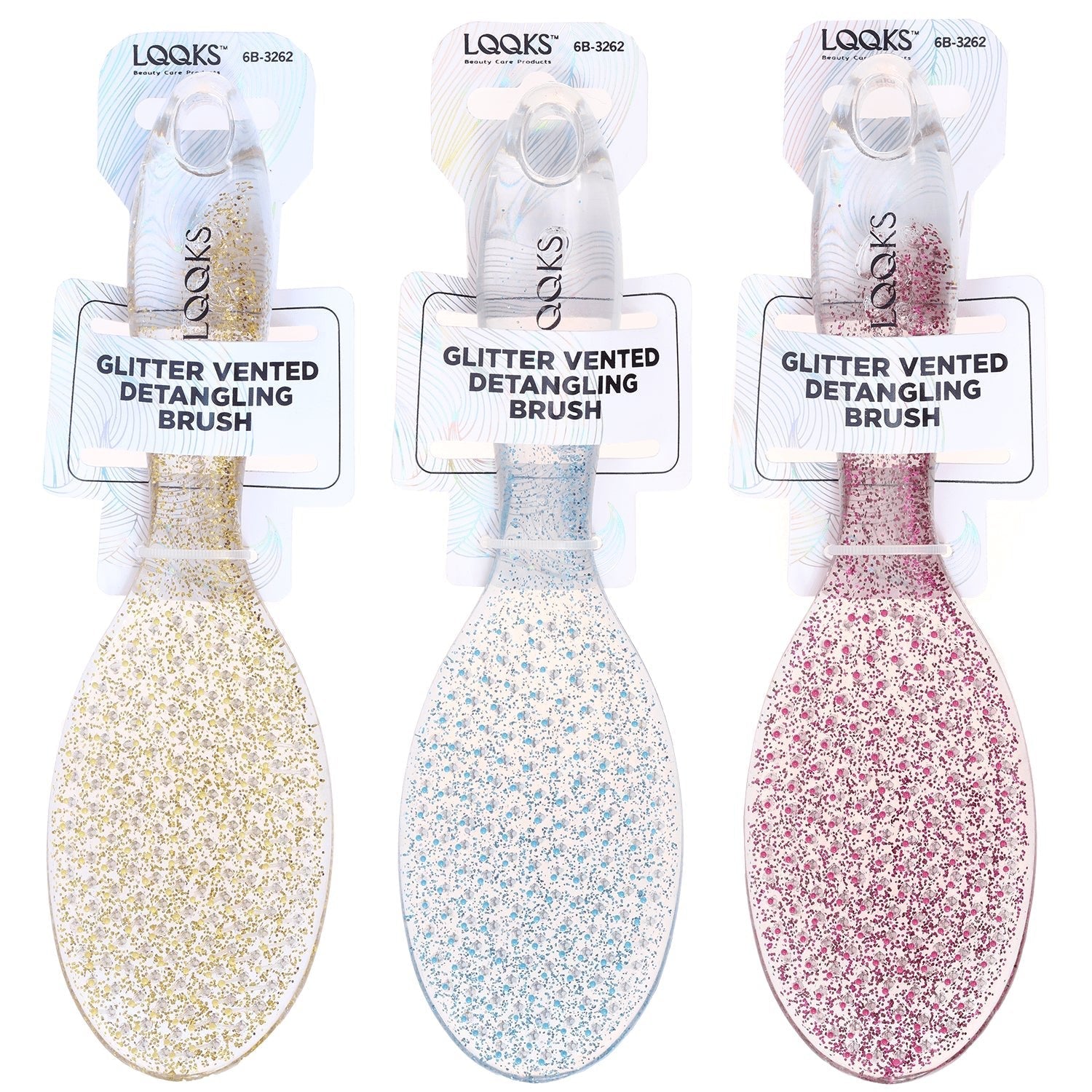 LQQKS Glitter Vented Detangling Brush