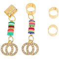 LQQKS Hair Braid Ring & Braid Tube Set, 4-Piece Pack
