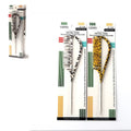 LQQKS Metal Pin Tail Comb Curved Handle Animal Print Rat Tail Hair Comb