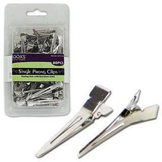 LQQKS Single Prong Hair Clips 80 pcs Hair Styling Clips