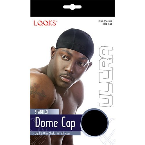 LQQKS Spandex Dome Cap Black Stretch Wig Cap