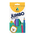 Adel Jumbo Hexagonal 12-Color Crayon Set - Vibrant, Washable Crayons for Kids