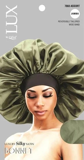 Lux by Qfitt Luxury Silky Satin Bonnet Jumbo (7004)