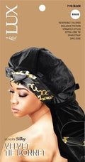 Lux by Qfitt Luxury Silky Velvet Tie Bonnet Braid