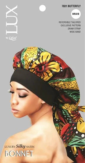 Qfitt Lux Silk Pattern Bonnet Braid, Color Butterfly