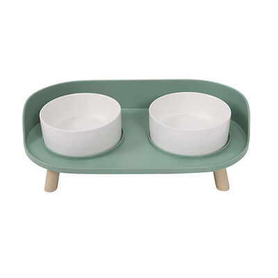 M-Pets Altitude Double Raised Ceramic Pet Bowl 2x450 ml