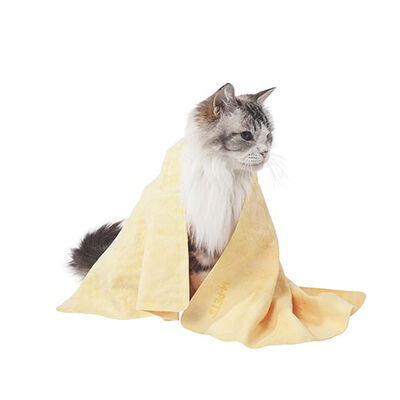 M-Pets Bathtime Quick-Dry Pet Towel High Absorbency Yellow 64x43cm
