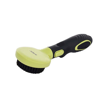 M-Pets Click & Groom Soft Bristle Pet Brush for Cats & Dogs Small