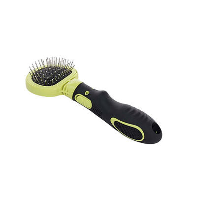 M-Pets Click & Groom Massage Brush for Cats and Dogs Small